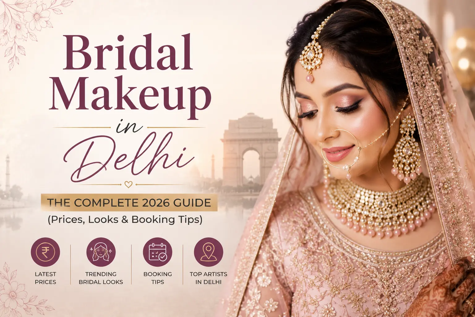 Bridal Makeup in Delhi: The Complete 2026 Guide (Prices, Looks & Booking Tips)