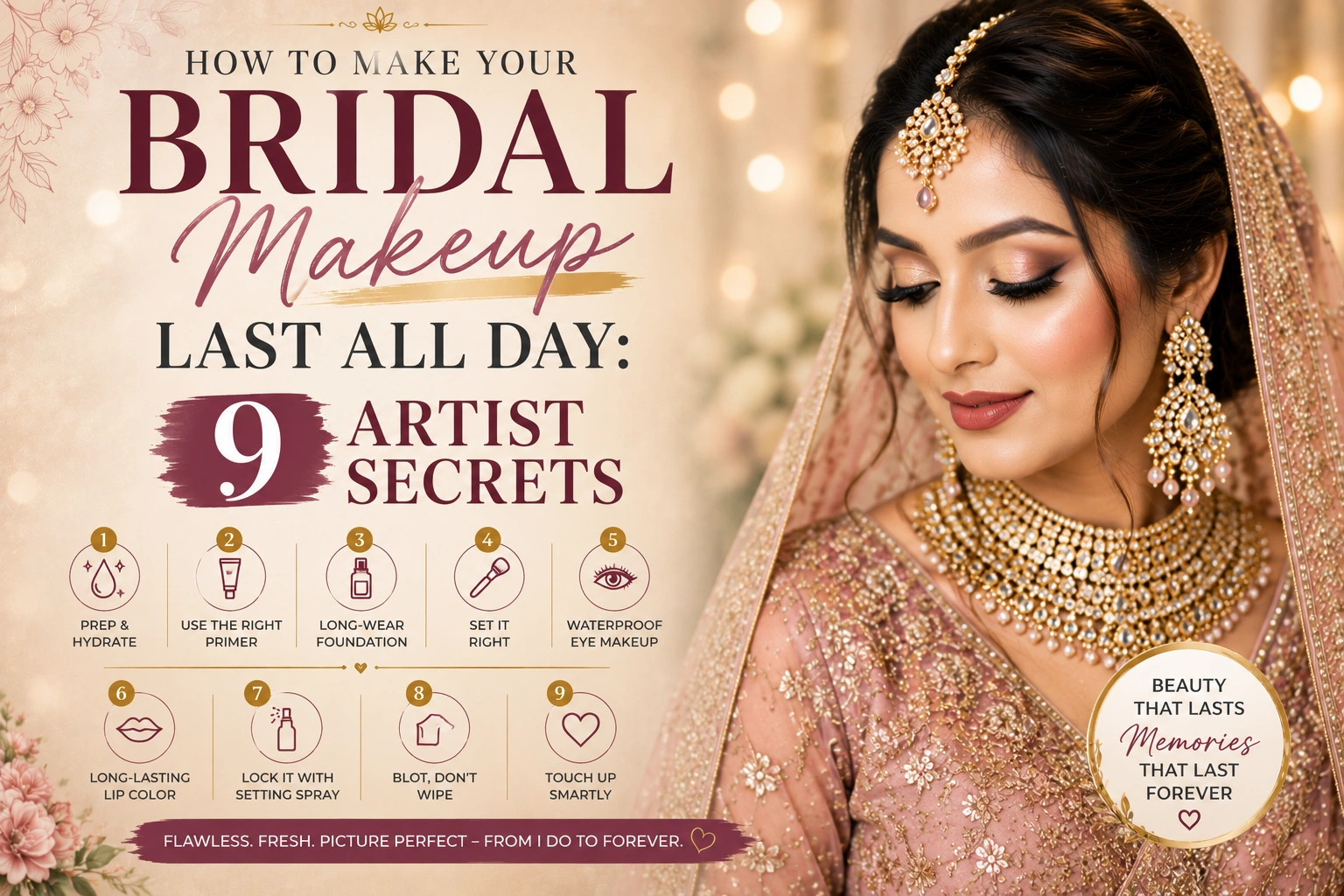 How to Make Your Bridal Makeup Last All Day: 9 Artist Secrets