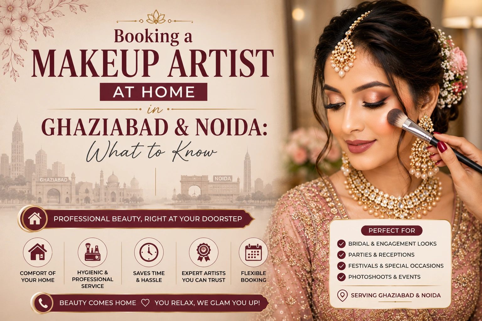 Booking a Makeup Artist at Home in Ghaziabad & Noida: What to Know