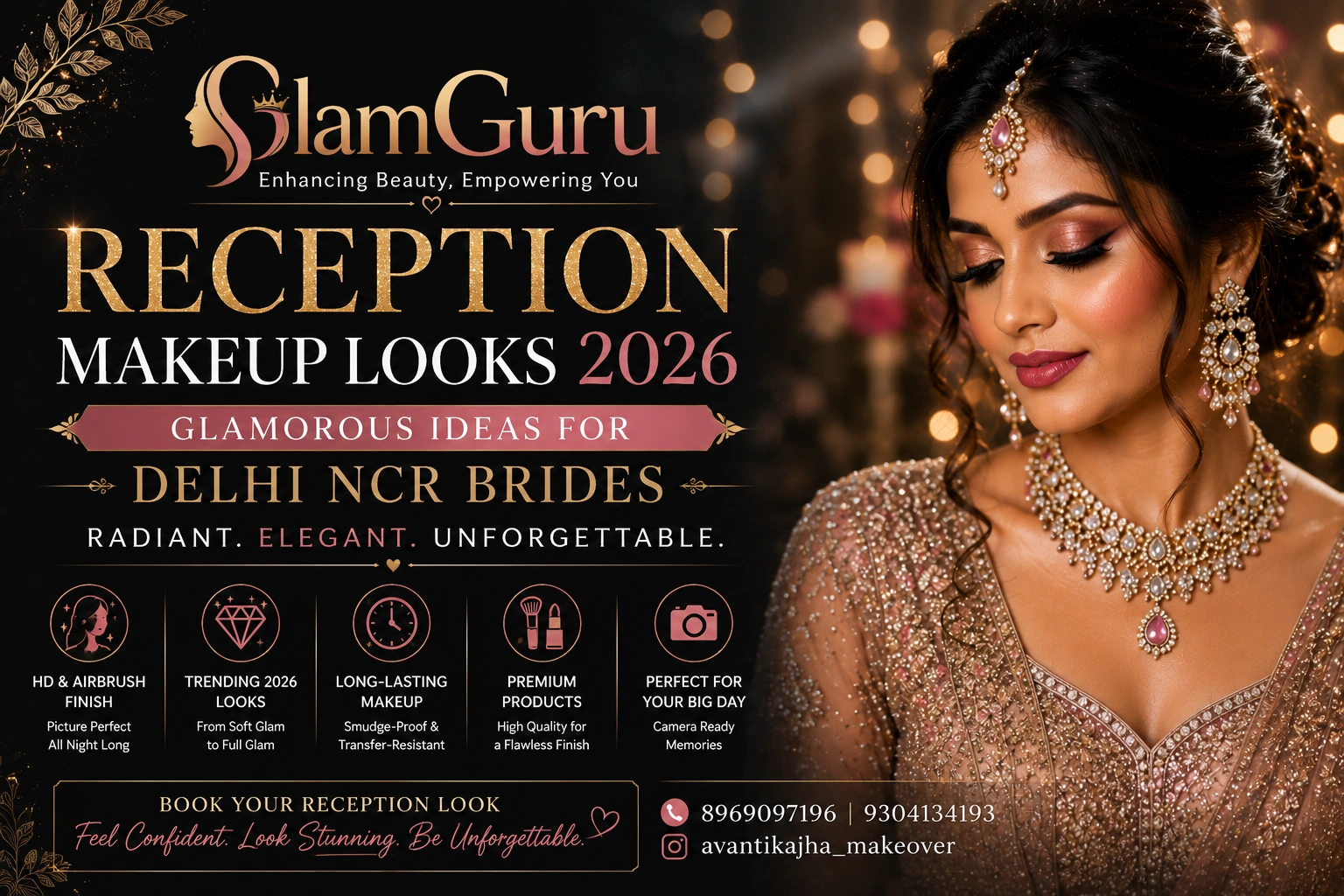 Reception Makeup Looks 2026: Glamorous Ideas for Delhi NCR Brides