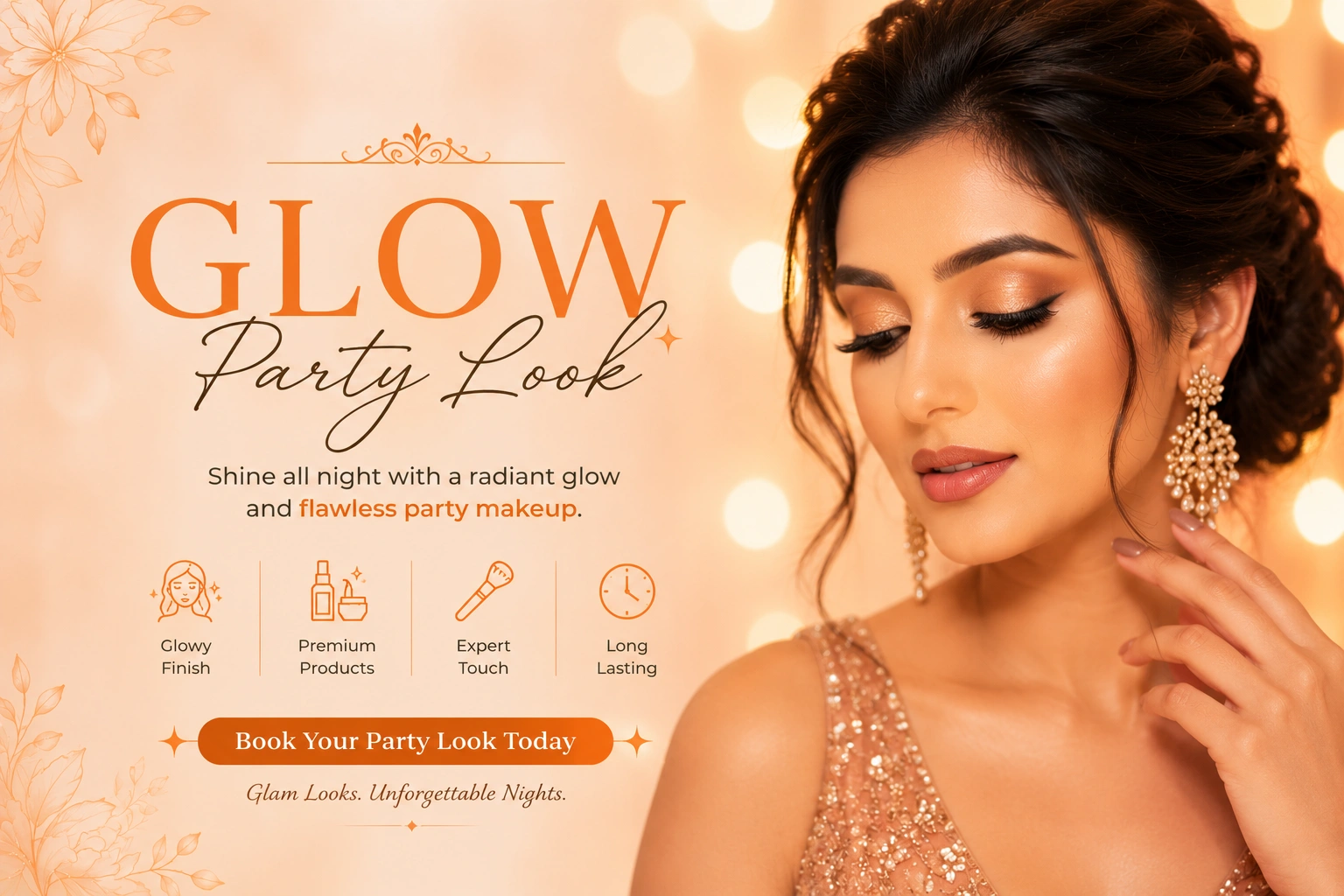 Glow Party Look in Delhi