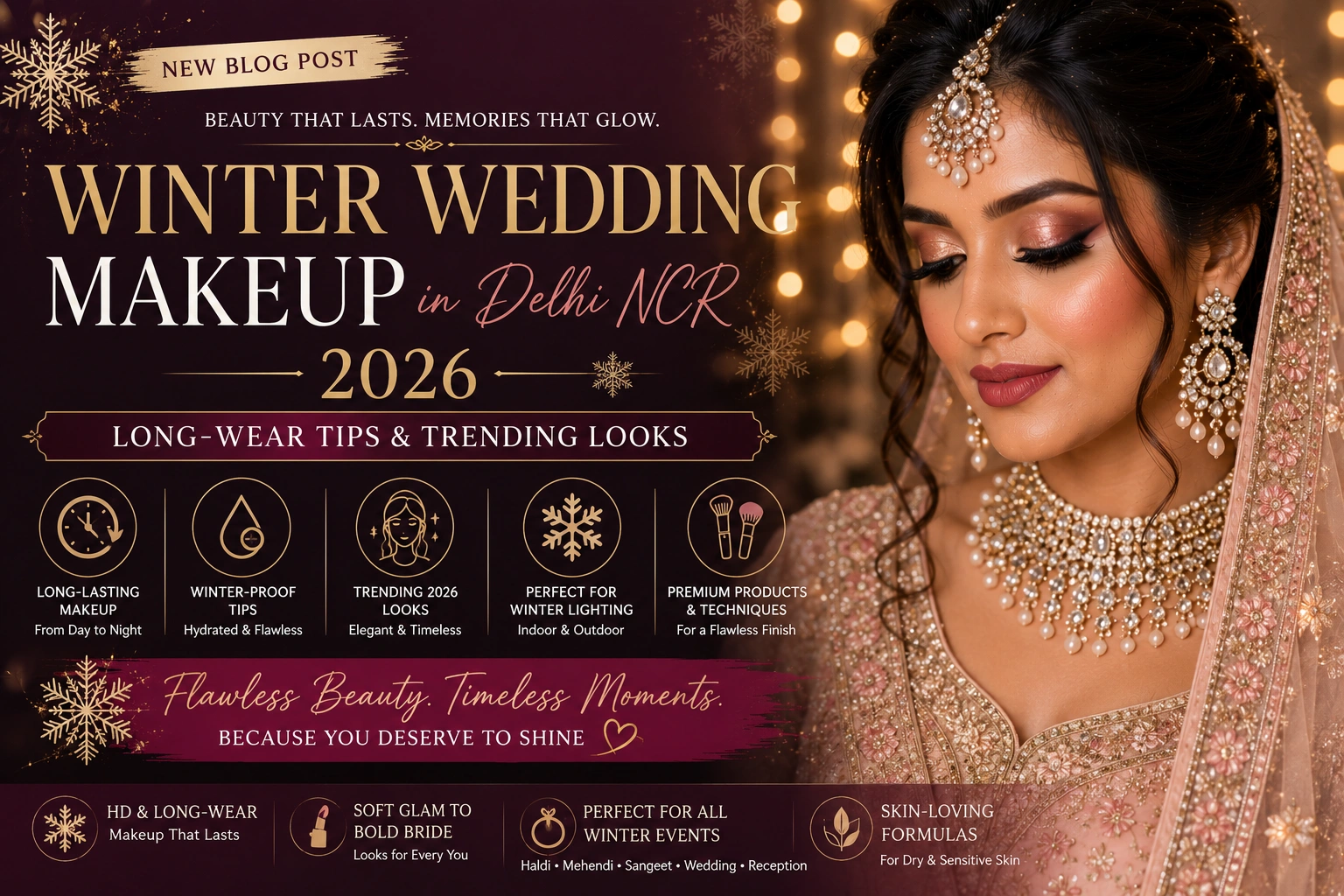 Winter Wedding Makeup in Delhi NCR 2026: Long-Wear Tips & Trending Looks